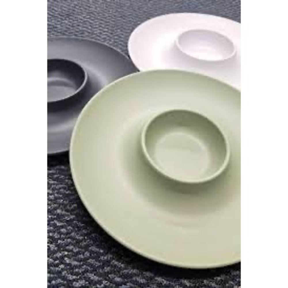 5 pcs lot bundle Old East Main Co Chip and Dip Platter Sage Green New Serving